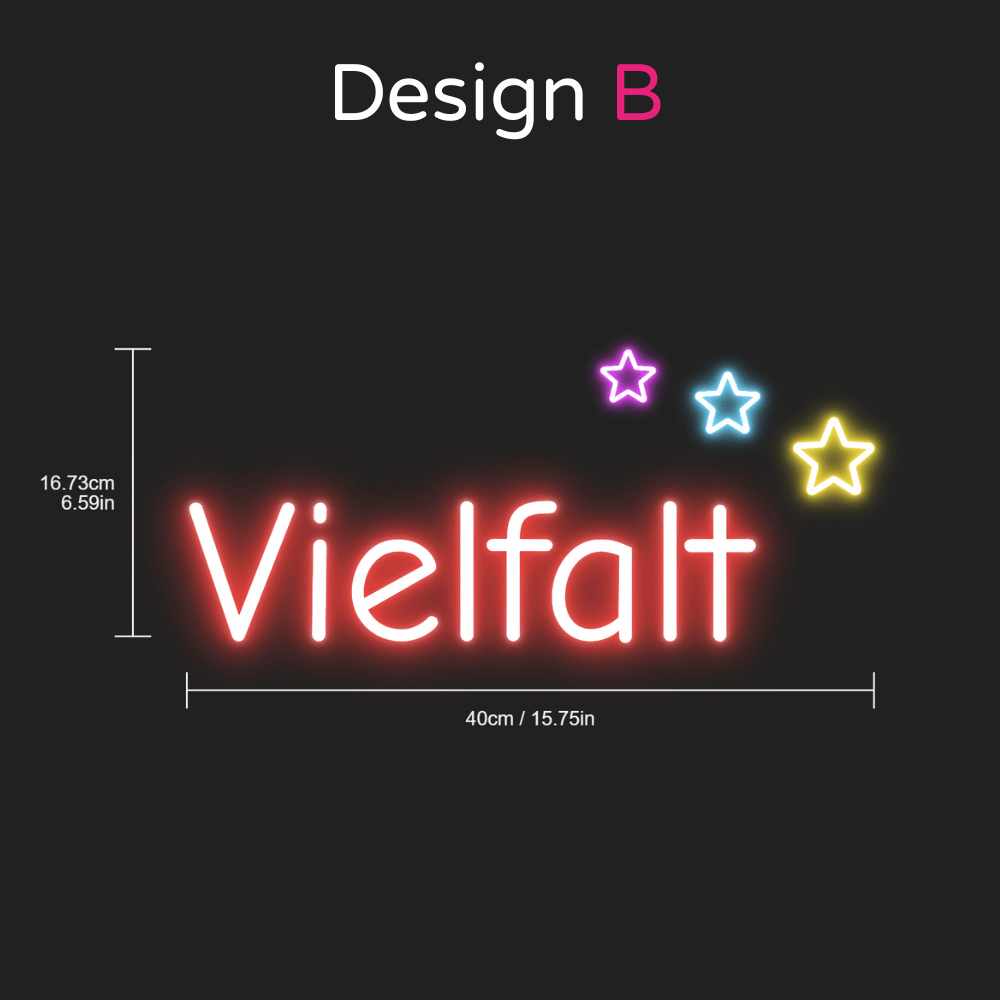 Individuelles LED-Neonschild: Vielfalt 