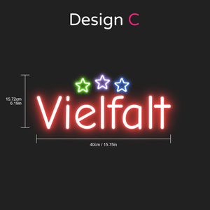 Individuelles LED-Neonschild: Vielfalt 