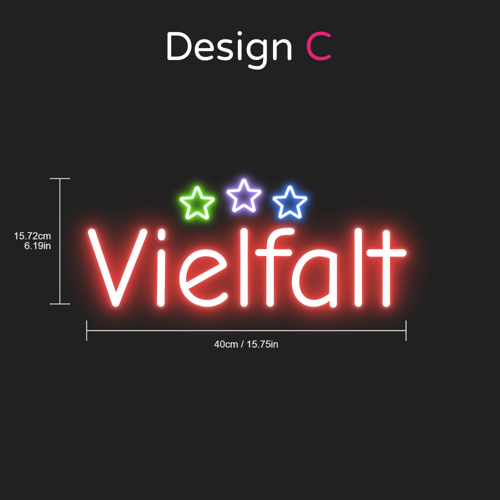 Individuelles LED-Neonschild: Vielfalt 