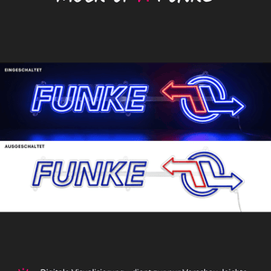 Individuelles LED-Neonschild 'FUNKE'