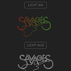 Individuelles LED-Neonschild 'SAVAGES' GUITAR LOGO 