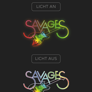 Individuelles LED-Neonschild 'SAVAGES' GUITAR LOGO 