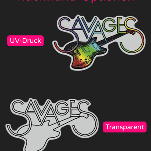 Individuelles LED-Neonschild 'SAVAGES' GUITAR LOGO 